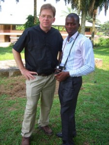 Pastor Strawn with a student from Nigeria